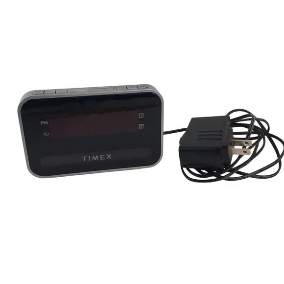 Timex T1200 Dual Alarm Clock w/USB Charging Nightlight Backup Battery Tested - Picture 3 of 8